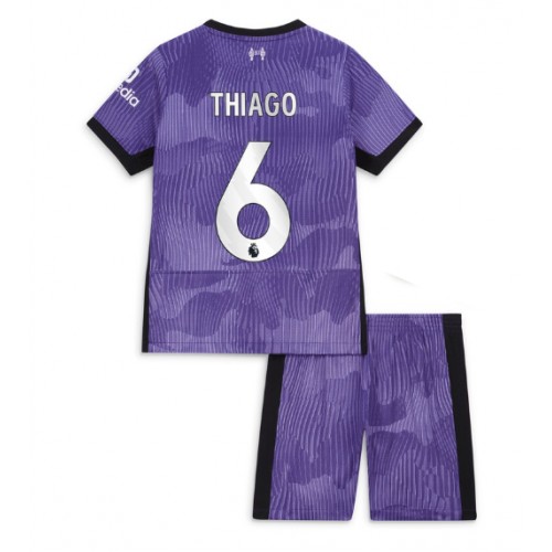 Dětský fotbalový dres Liverpool Thiago Alcantara #6 2023-24 Třetí Krátký Rukáv (+ trenýrky)